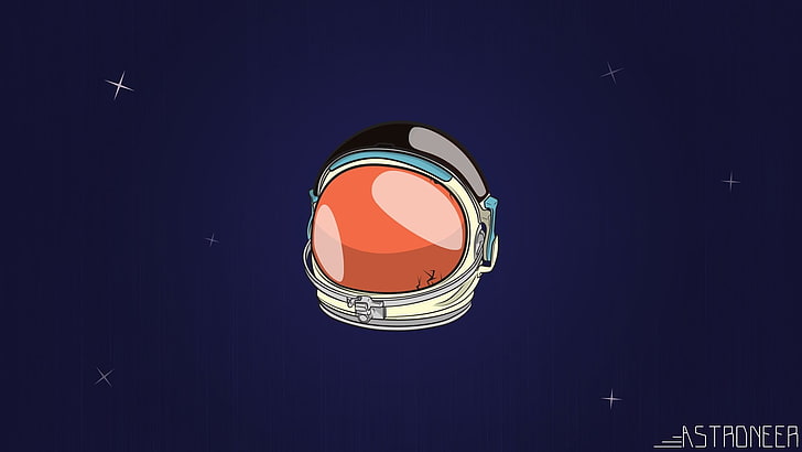 white and brown astronaut helmet illustration, Astroneer, space