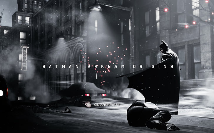 black and white wooden table, Batman, Batman: Arkham Origins