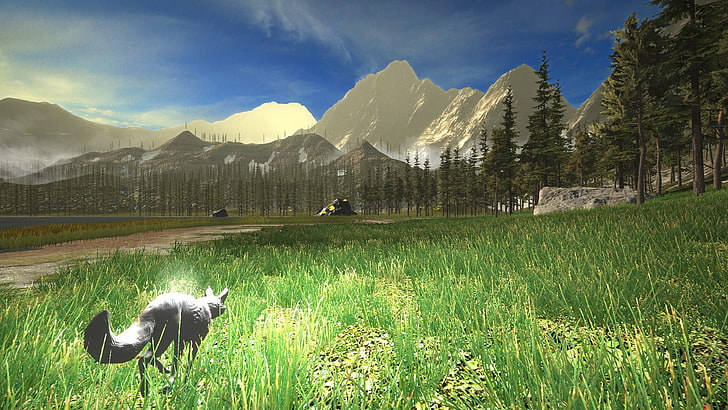 The First Tree, fox, screen shot, mountain, animal, animal themes, HD wallpaper
