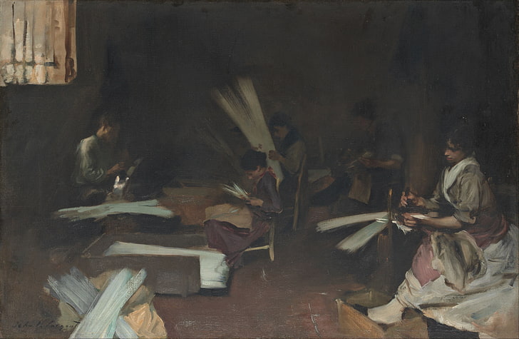 John Singer Sargent, classic art, group of people, architecture