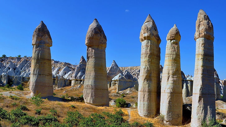 cappadocia, love valley, turkey, tourist attraction, unesco world heritage, HD wallpaper