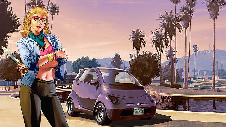 GTA Online wallpaper, Grand Theft Auto V, Valentine's Day, mode of transportation, HD wallpaper