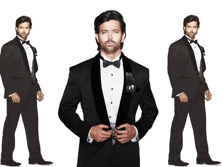 men's black tuxedo, man, white, suit, businessman, people, males, HD wallpaper