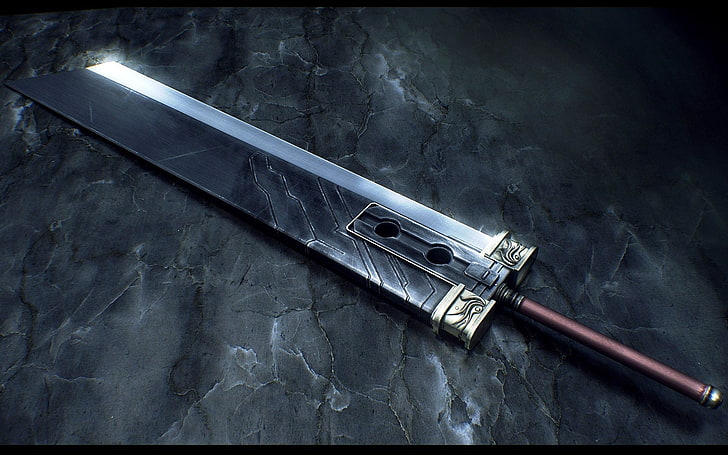 final fantasy final fantasy vii anime swords 1680x1050  Abstract Fantasy HD Art