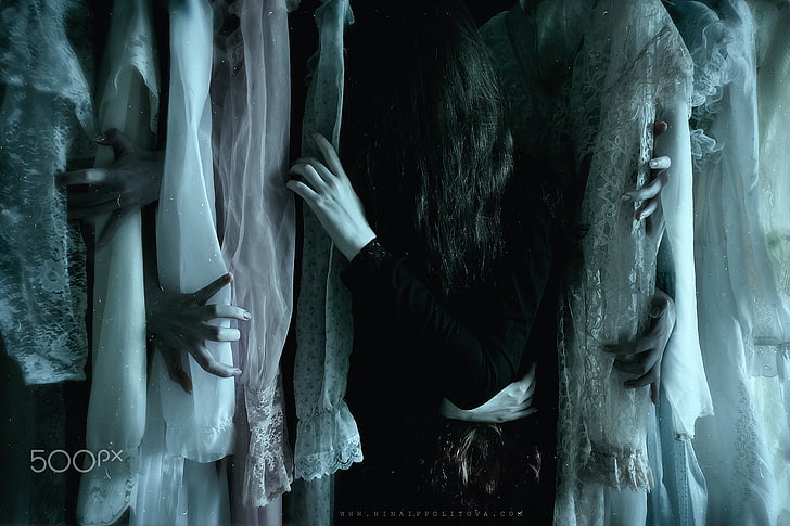 dark fantasy, 500px, Shirø Igarashi, spooky, hands, real people, HD wallpaper