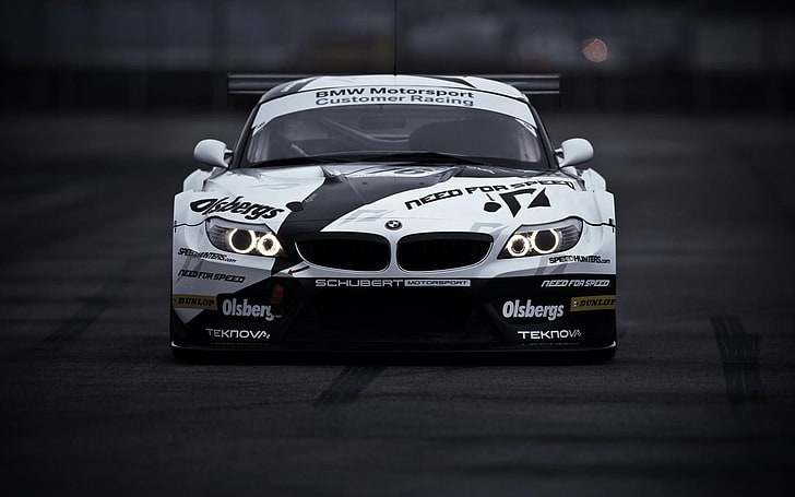 car, BMW, BMW Z4, race cars, vehicle, number, text, mode of transportation, HD wallpaper