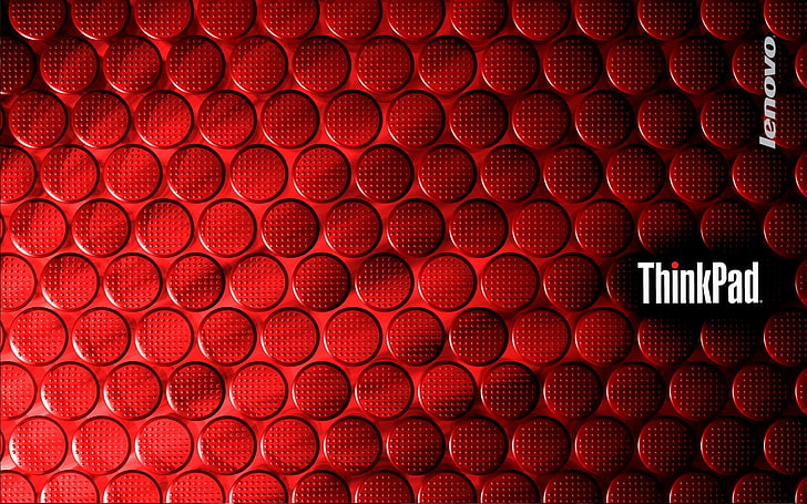 red Lenovo ThinkPad, full frame, backgrounds, pattern, in a row HD wallpaper