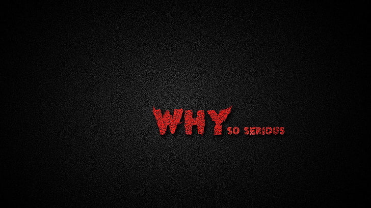 black and red Why So Serious wallpaper, movies, Batman Begins, HD wallpaper