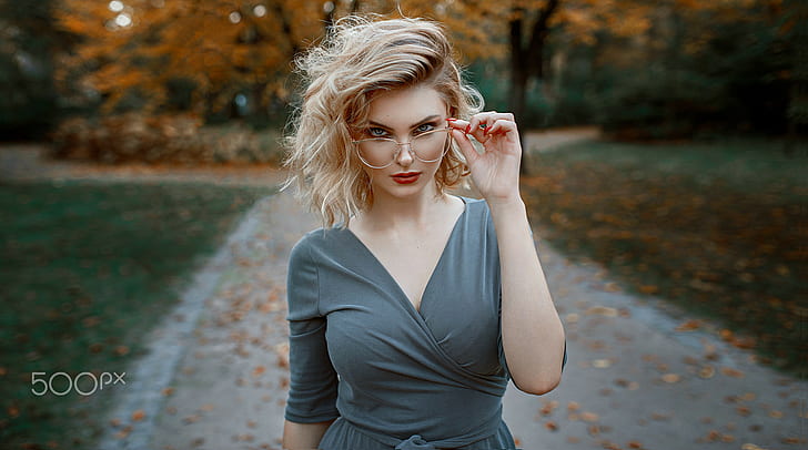 women outdoors, Carla Sonre, Damian Piórko, portrait, blonde