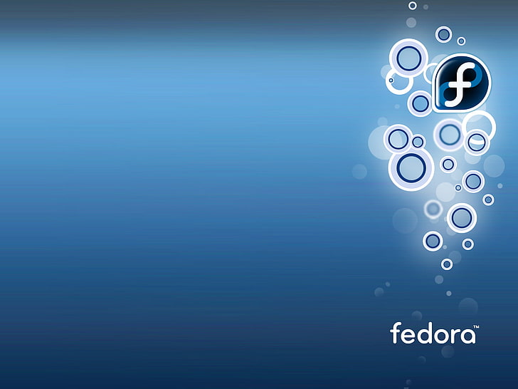 Fedora Core 5, Fedora logo, Computers, blue, communication, technology, HD wallpaper