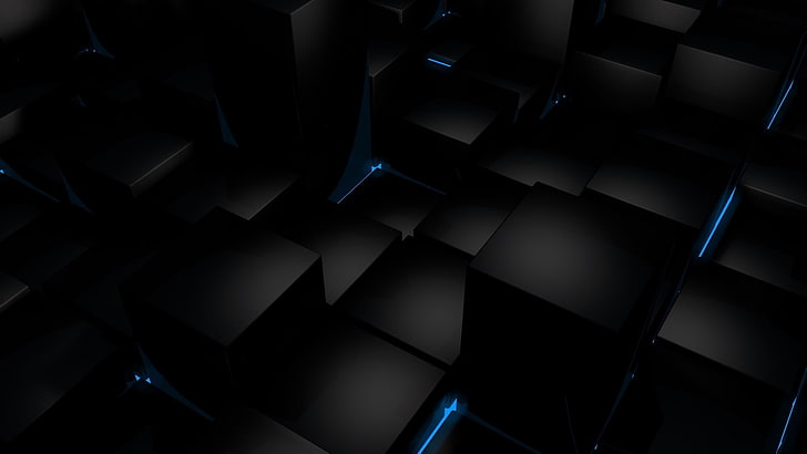 HD wallpaper: Cool Black 3D-Abstract widescreen wallpaper, black cube 3D  wallpaper | Wallpaper Flare