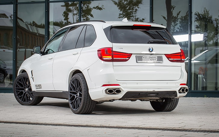 white BMW X3 SUV, kelleners sport, auto, rear view, car, land Vehicle, HD wallpaper
