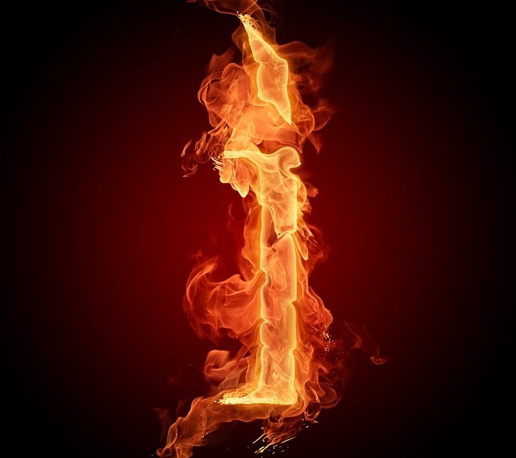 letter, fire, flame, burning, heat - temperature, fire - natural phenomenon, HD wallpaper