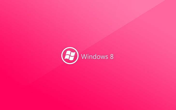 Magenta glossy windows 8, brand and logo