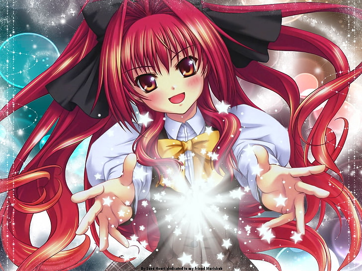 woman wearing red anime character, shinkyoku soukai polyphonica