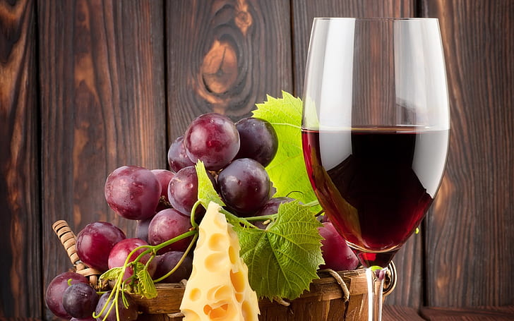 Pure Red Wine, drinks, grapes, fruits