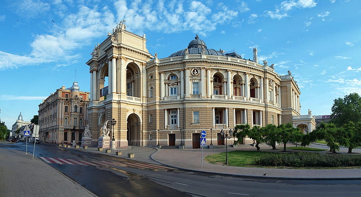 ukraine, odessa, opera and ballet theater, architecture, buildings, HD wallpaper