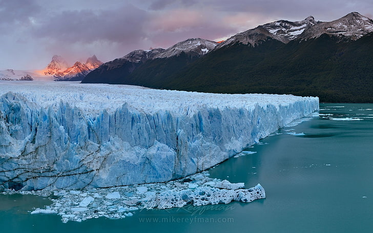 white ice glacier, landscape, nature, cold temperature, water