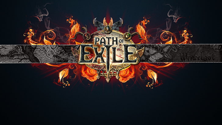 Path of Exile logo screenshot, game, fire, flame, fire - Natural Phenomenon, HD wallpaper