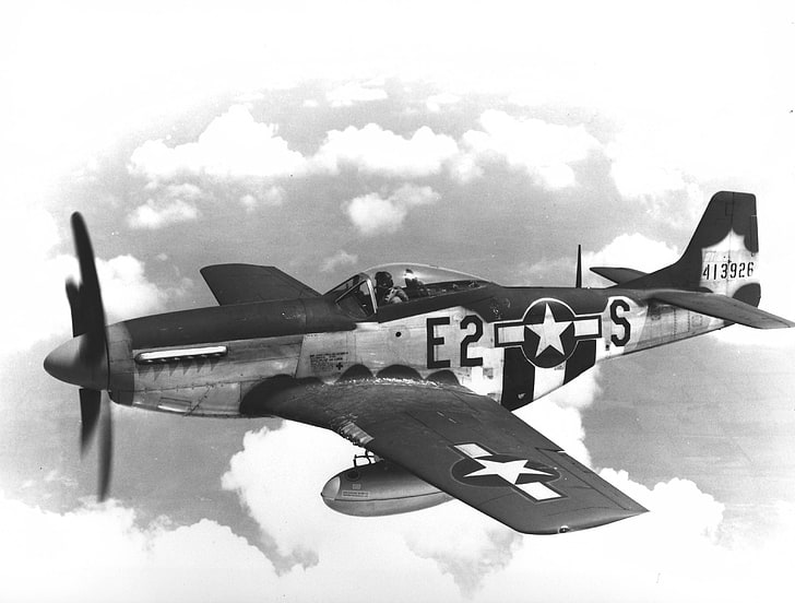 black and gray E2 S plane illustration, aircraft, airplane, war, HD wallpaper