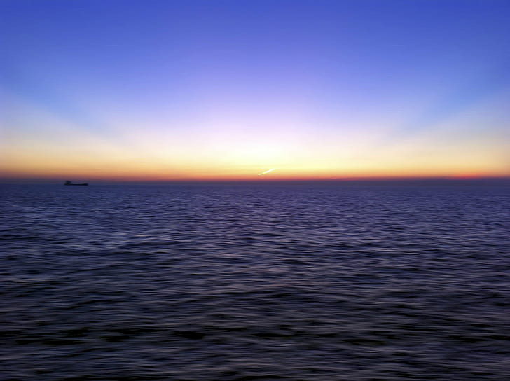 photo of ocean water during sunset, English Channel, english  channel, HD wallpaper