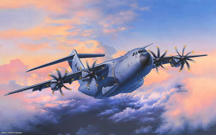 aircraft, military aircraft, Airbus, Airbus A400M Atlas, artwork