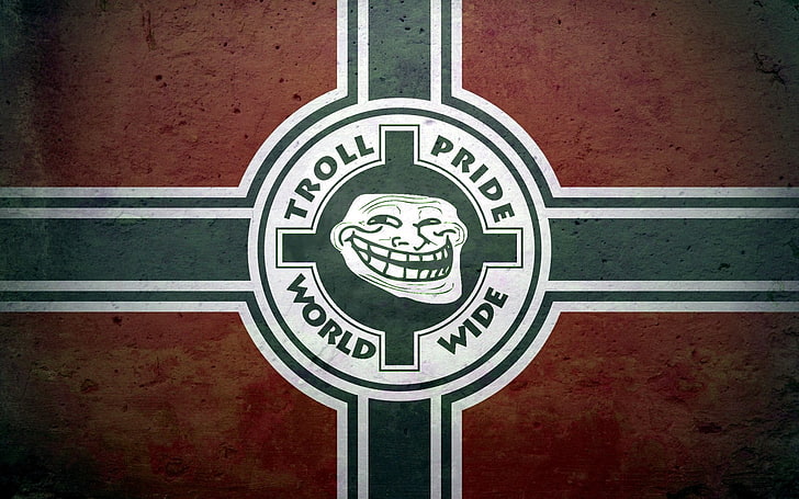 Troll Pride World Wide logo, flag, backgrounds, symbol, patriotism