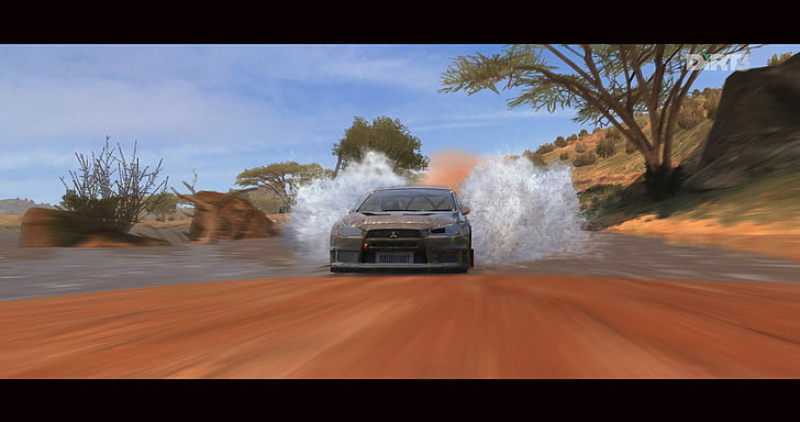DiRT 3, Mitsubishi Lancer Evolution X, rally cars, mode of transportation, HD wallpaper