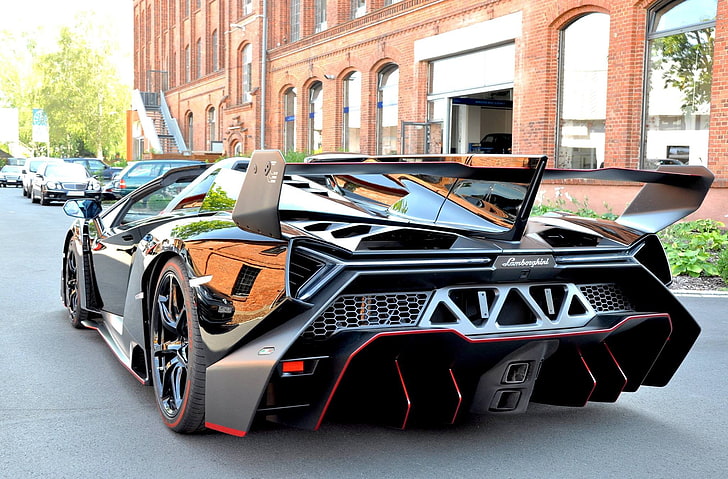 gray Lamborghini coupe, Lamborghini Veneno, car, vehicle, mode of transportation, HD wallpaper