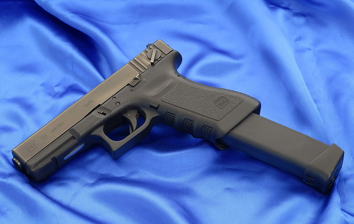 black semi-automatic pistol, Austria, Glock-18, handgun, weapon