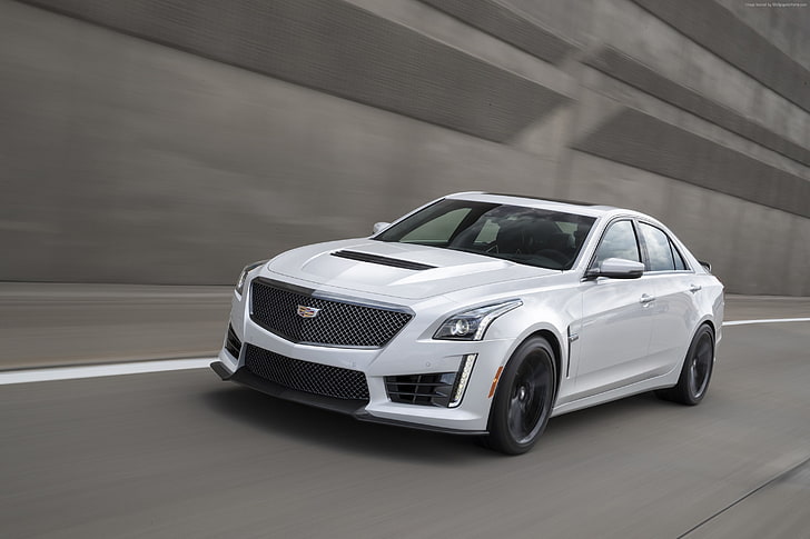 Hd Wallpaper Cadillac Ats V Carbon Black Sport Package White Wallpaper Flare