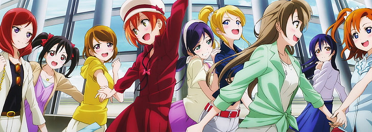 anime girls, Love Live!, Ayase Eri, Hoshizora Rin, Koizumi Hanayo
