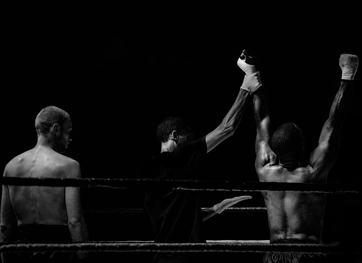 black, black-and-white, boxer, boxing, champion, coach, coaching, HD wallpaper