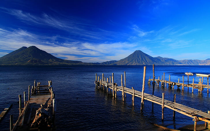 guatemala, island backgrounds, Mountain, Beach, Download 3840x2400 Guatemala