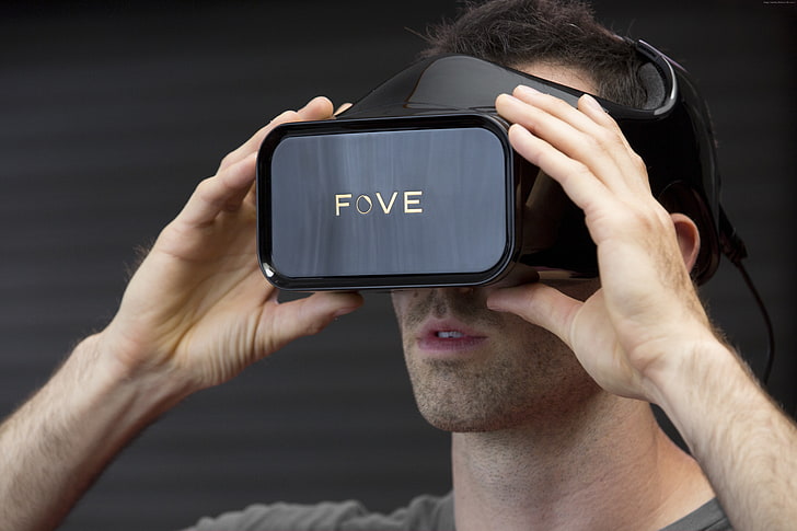 Fove headset VR, concept, Head-mounted display, 2016, technology, HD wallpaper