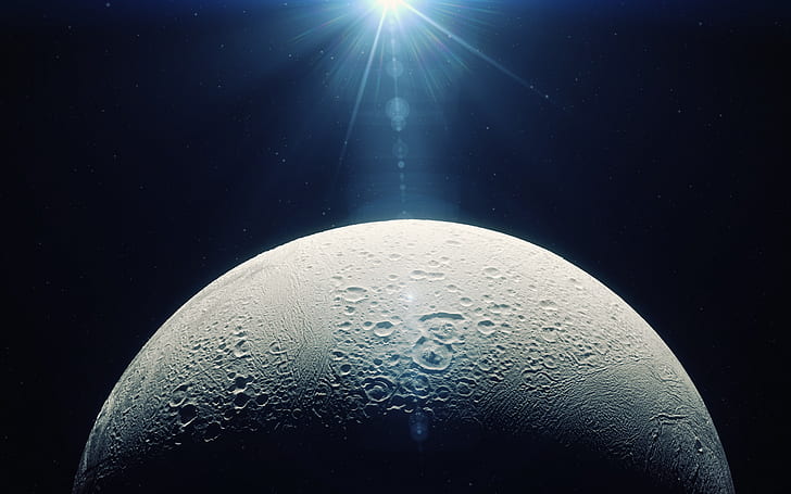 space, Saturn, Enceladus, HD wallpaper
