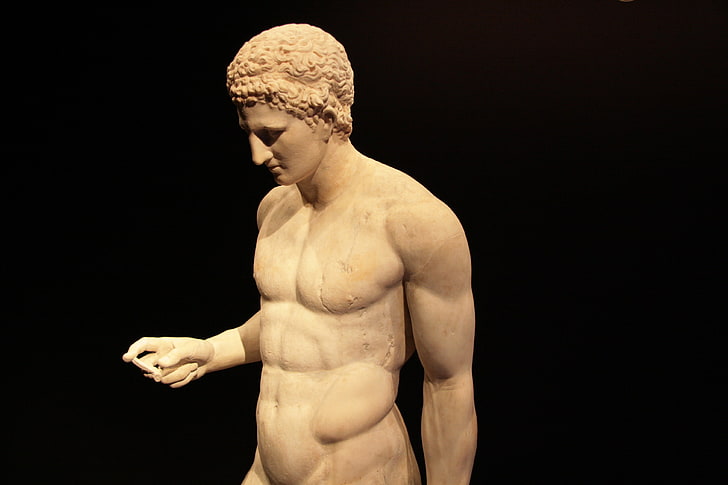 Michelangelo statue, male statue, sculpture, Greek, mythology