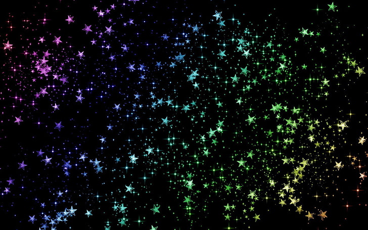 pink, blue, and green stars, color, Shine, Space, sequins, backgrounds, HD wallpaper