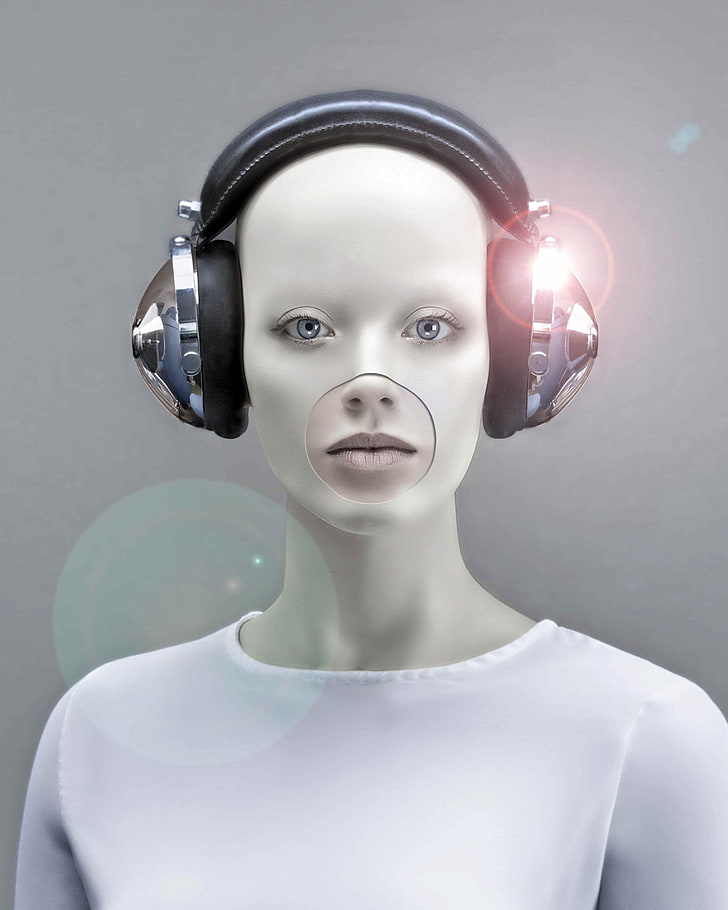 Götwin van Bergen, robot, face, women, model, 500px, futuristic