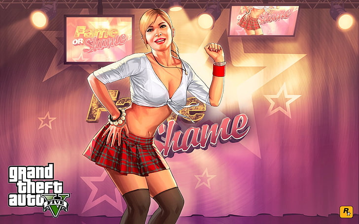 Grand Theft Auto 5 digital wallpaper, Grand Theft Auto V, women