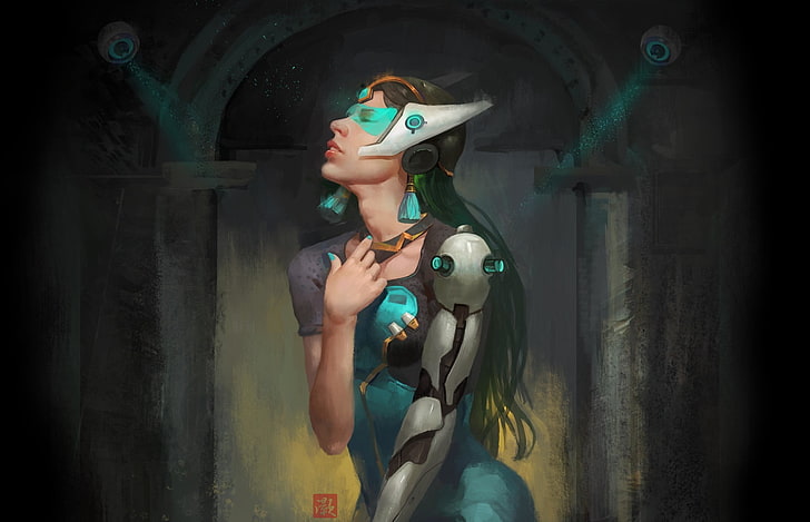 untitled, Overwatch, Symmetra (Overwatch), one person, indoors, HD wallpaper