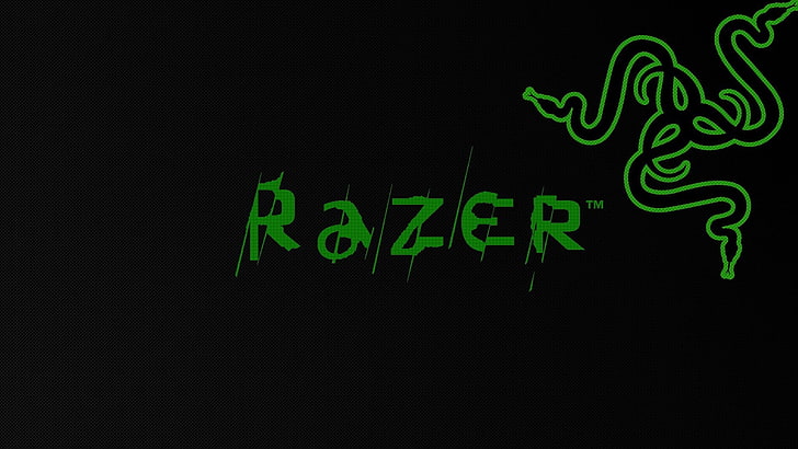 logo razer inc, neon, text, night, illuminated, black background, HD wallpaper