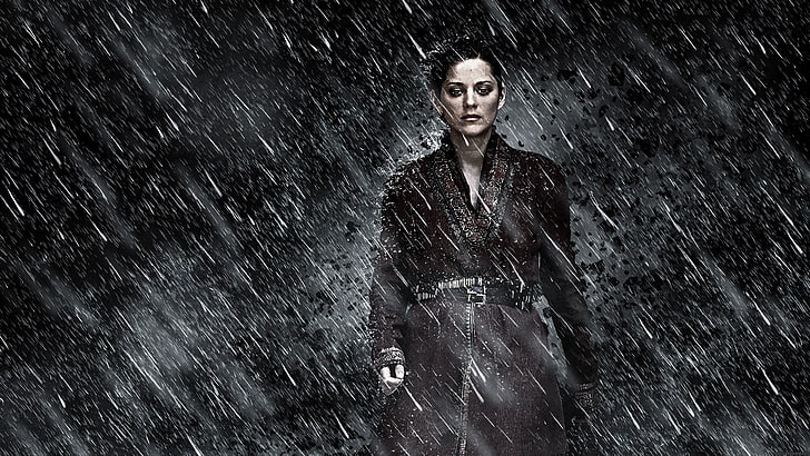 women's black coat, The Dark Knight Rises, movies, Miranda Tate