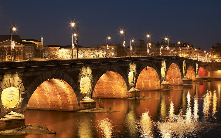 Toulouse, Pont-Neuf, Garonne, France, connection, bridge, bridge - man made structure, HD wallpaper