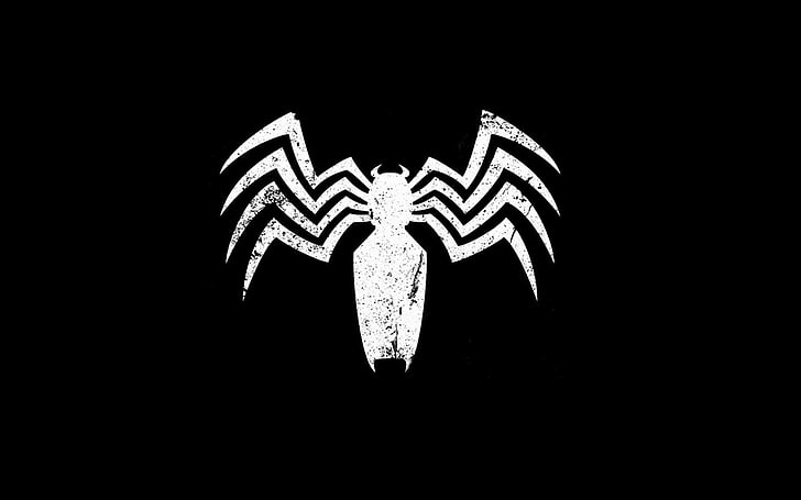 Venom wallpaper, comic books, Spider-Man, minimalism, simple background