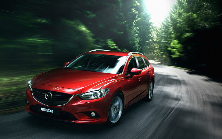 HD wallpaper: 2013 Mazda 6 Wagon, red mazda 3 hatcback ...