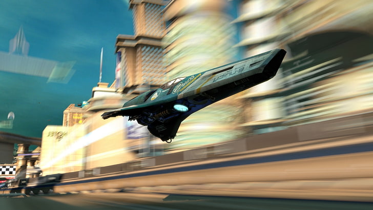 Feisar, video games, Wipeout, Wipeout HD, blurred motion, architecture