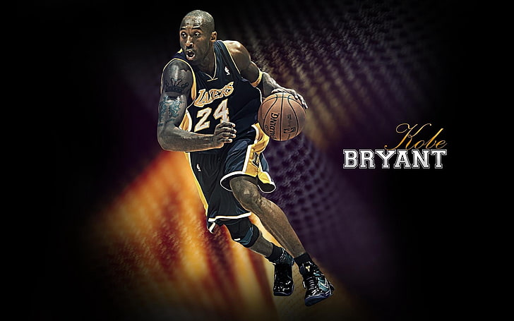 Kobe Bryant digital wallpaper, basketball player, negro, sport, HD wallpaper