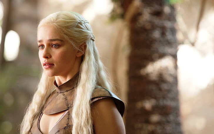 Daenerys Targaryen from Game Of Thrones, Emilia Clarke, TV, platinum blonde