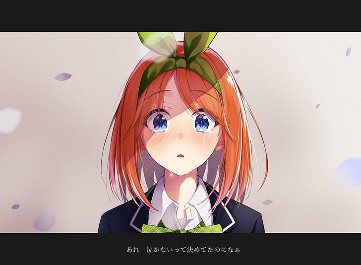 5-toubun no Hanayome, redhead, school uniform, ribbon, blue eyes, HD wallpaper